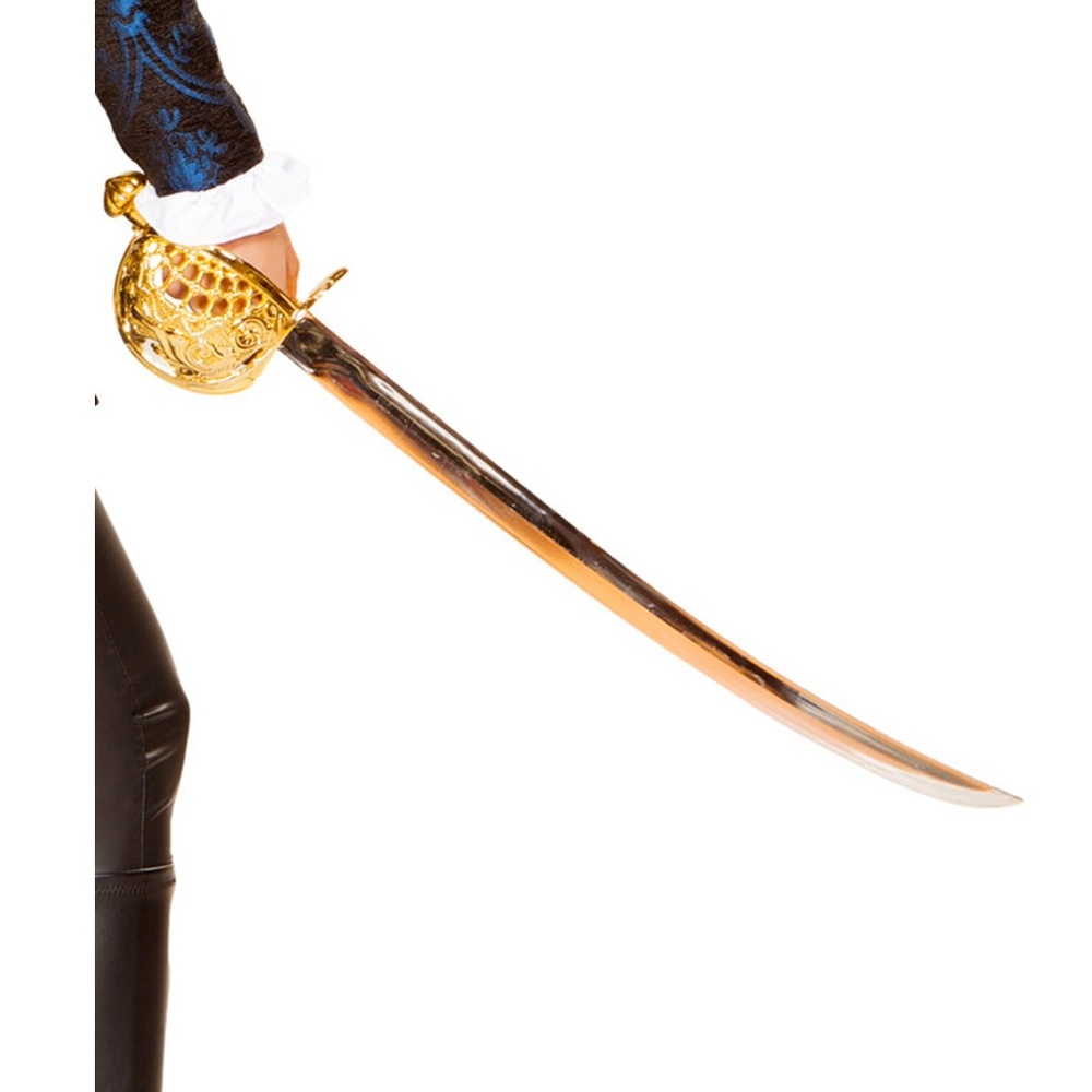 Long Pirate Sword with Gold Round Handle - Picture 5 of 5